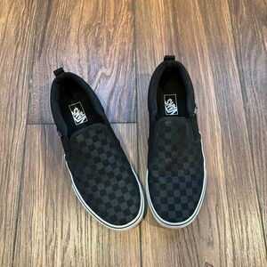 Black Checkered Vans